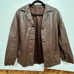 Vintage Brown Leather Jacket